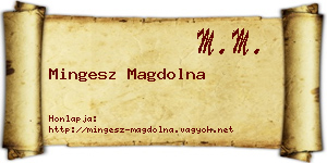 Mingesz Magdolna névjegykártya