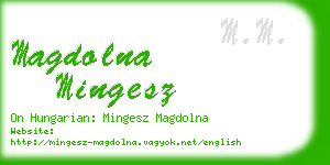 magdolna mingesz business card